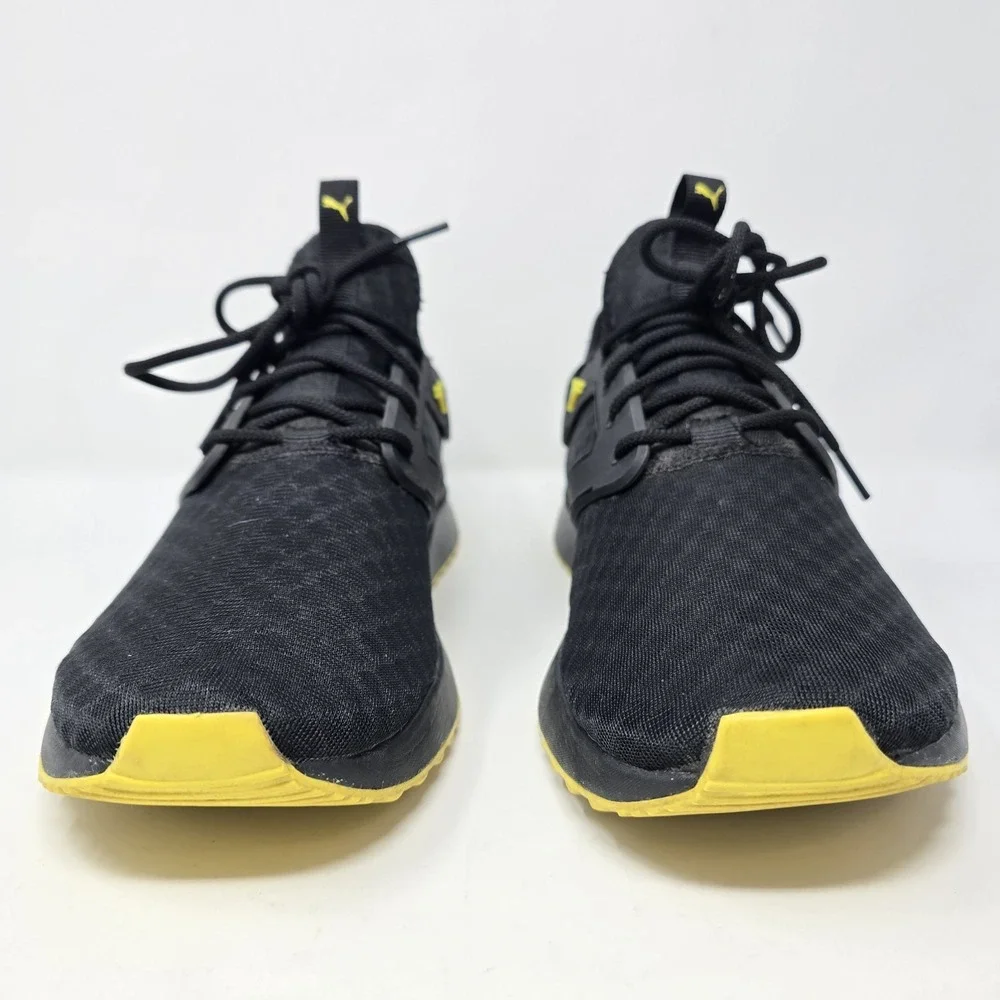 Puma Pacer Next Cage Mens Black Yellow Athletic Sneakers 370009-12 Size 12